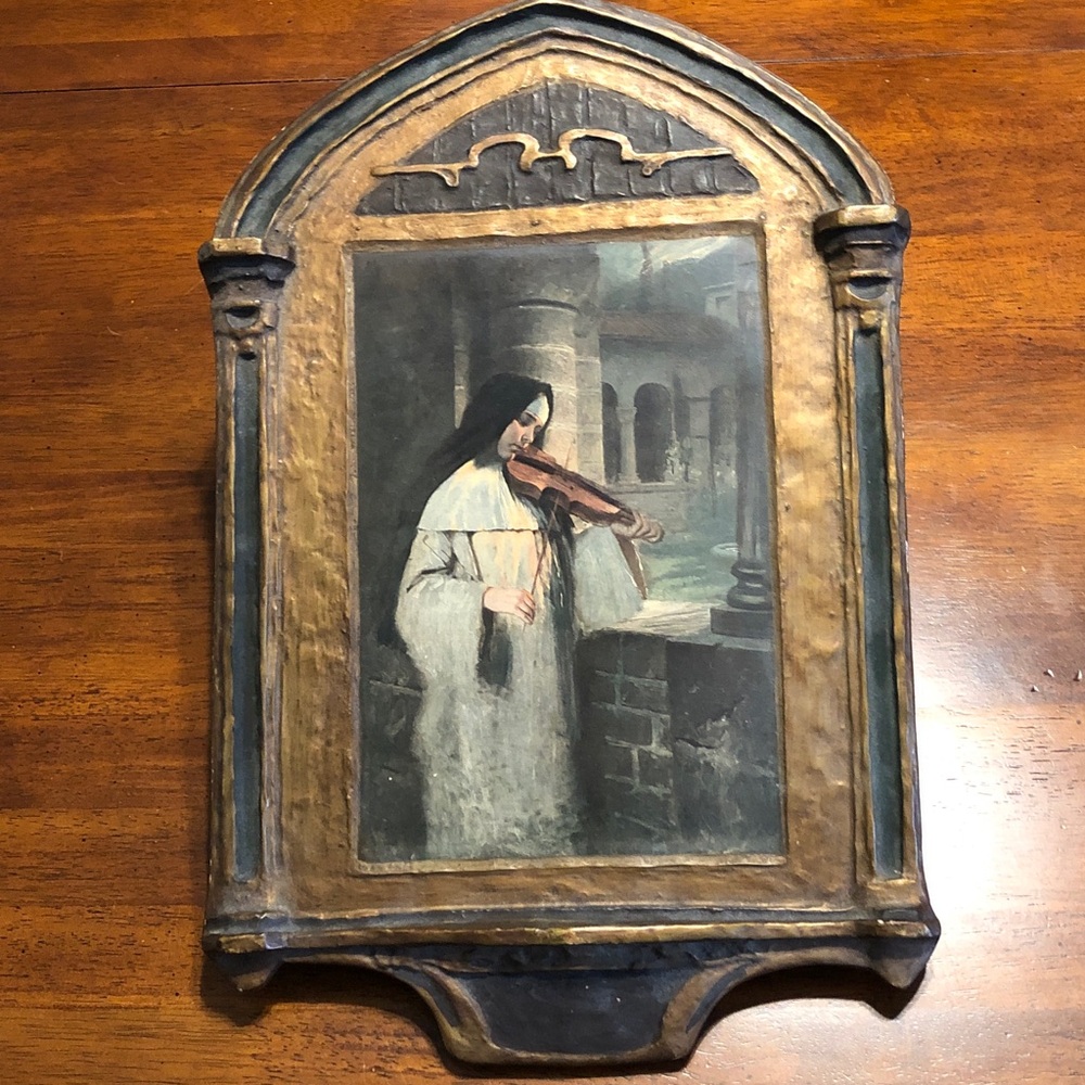 Vintage Nun Playing The Violin Art